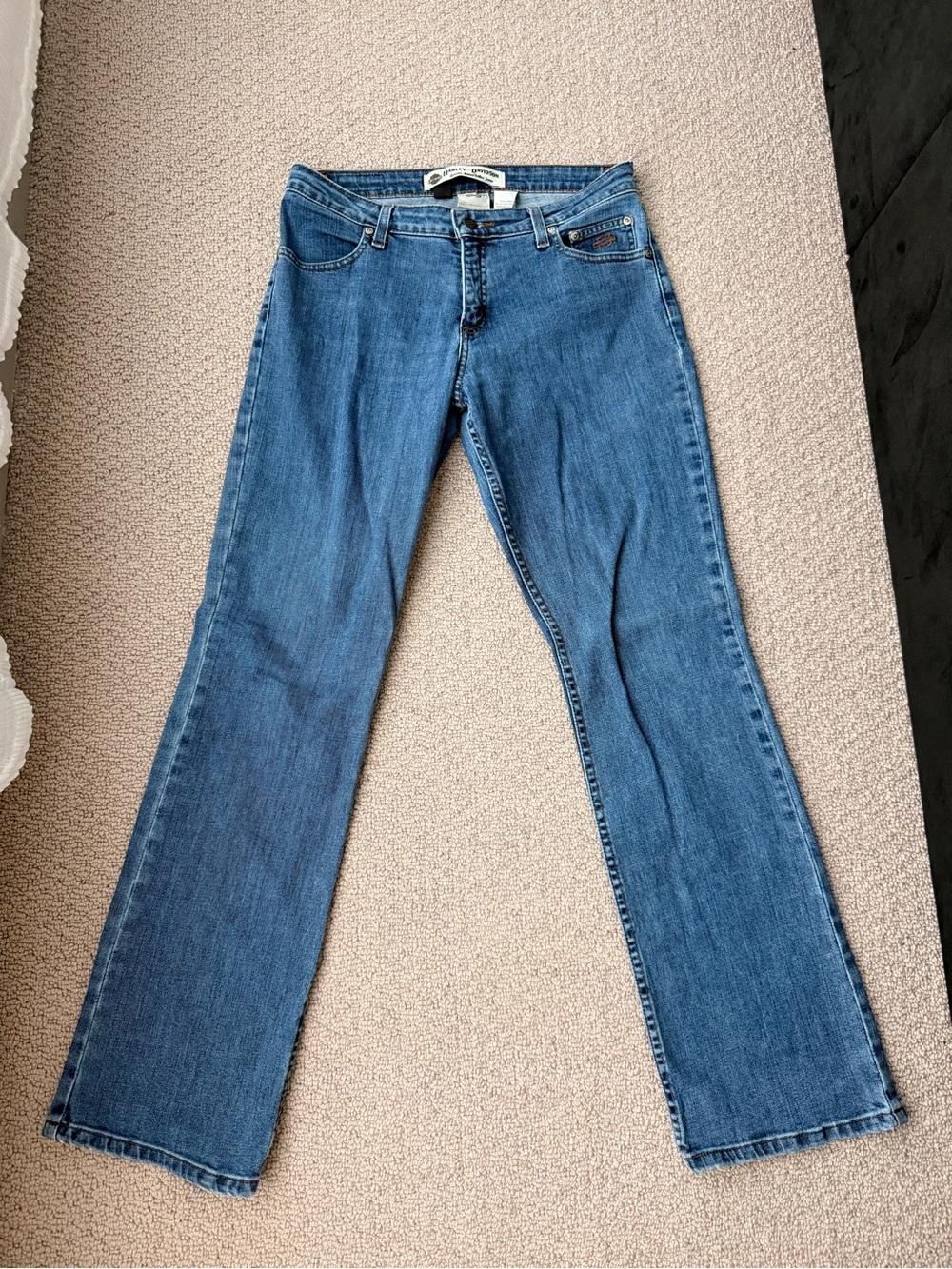 Harley-Davidson Women's Flared Jeans in Blue Denim